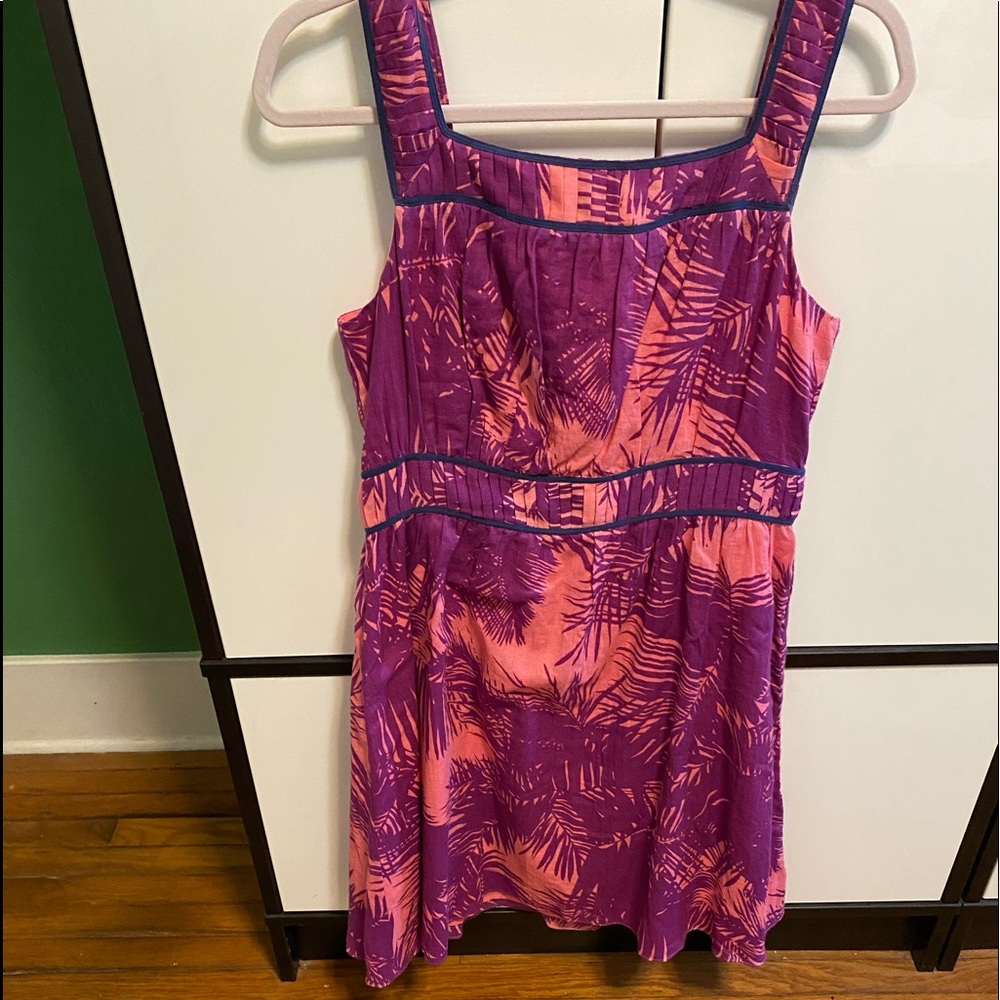 Provenza Schuler Tropical Pink & Purple 🌴 Palm leaves Leaves Lightweight Dress